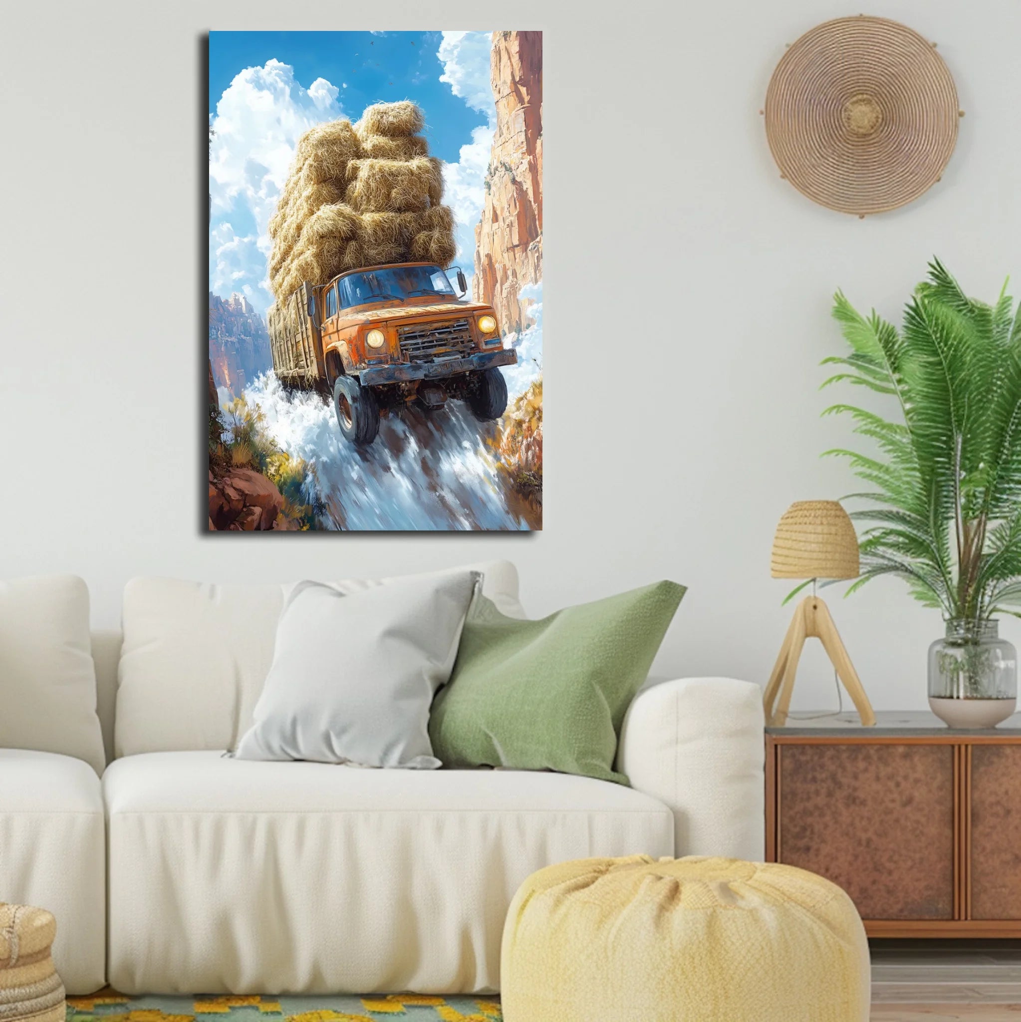 High-resolution visual of the Makayn Mouchkil – No worries, Always wall art, shown either in a stylish interior setting or as a detailed product mockup.