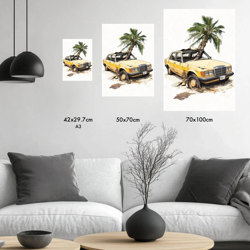 High-resolution visual of the Lizreb t3tal – Too Fast, Too Late wall art, shown either in a stylish interior setting or as a detailed product mockup.