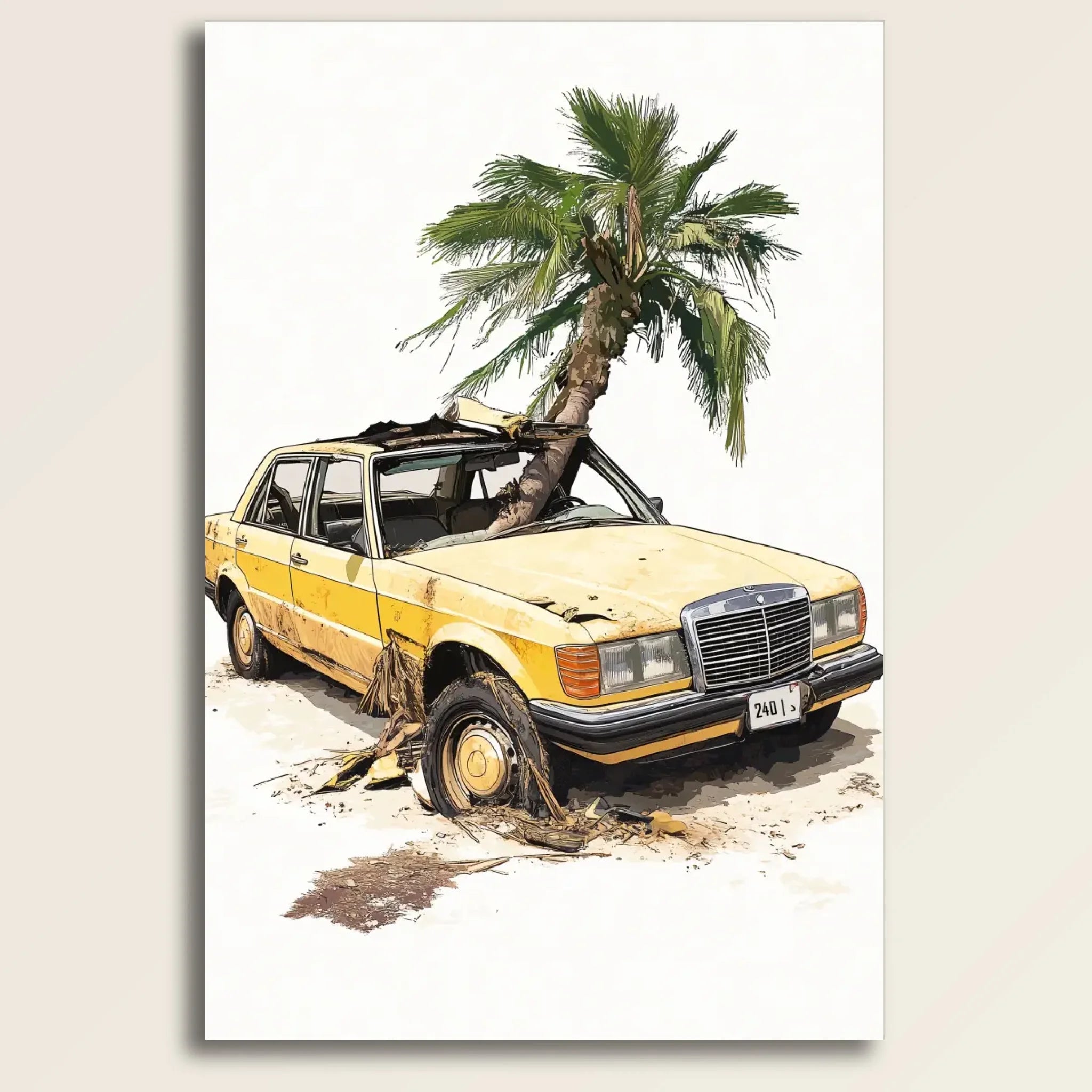 High-resolution visual of the Lizreb t3tal – Too Fast, Too Late wall art, shown either in a stylish interior setting or as a detailed product mockup.
